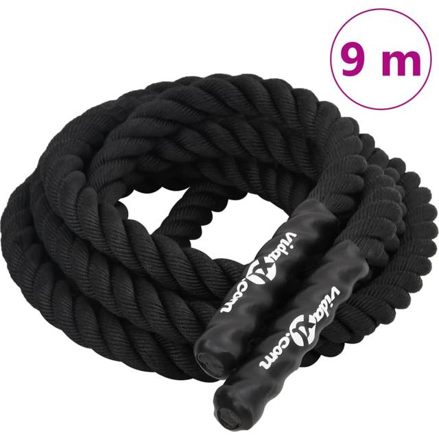 vidaXL Battle Rope Black 9 m 6.8 kg Polyester