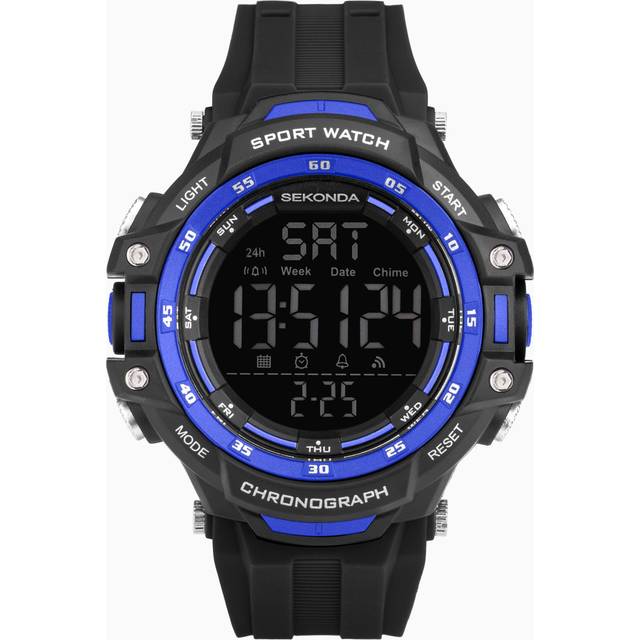 Sekonda Sekonda Crossfell Digital Men’s Watch | Black Plastic Case & Strap with Black LCD Display | 30163