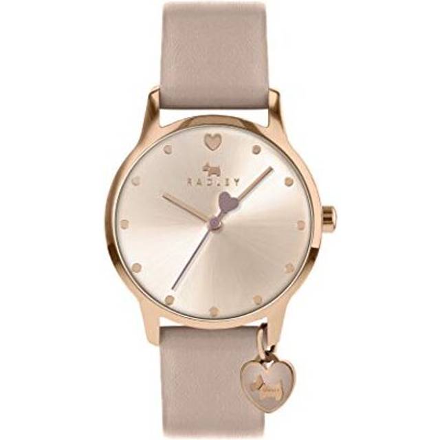 Radley Heart Dial Ladies Cobweb Leather Strap Heart Charm Watch RY2916A
