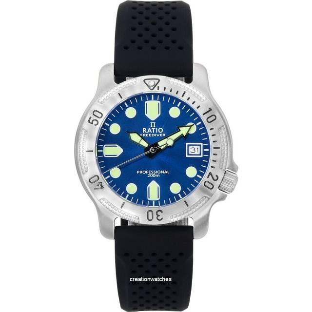 Ratio FreeDiver Professional Sapphire Blue Sunray Dial Quartz RTF023 200M Men&#39;s Watch