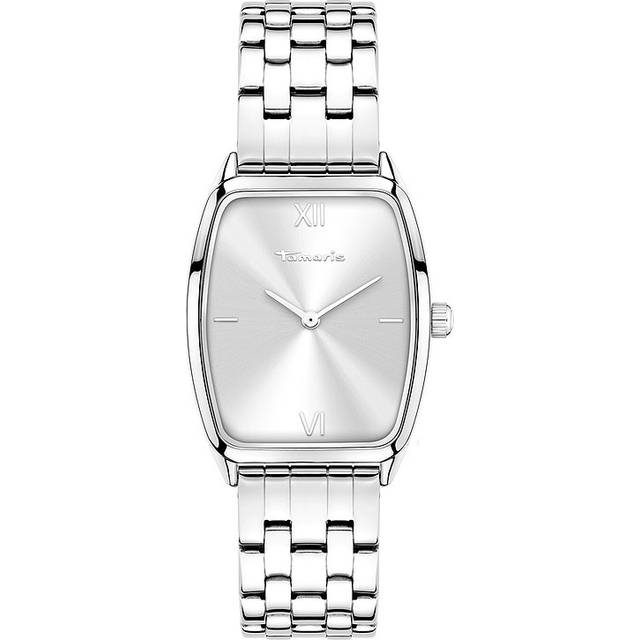 Tamaris Damer analog kvartsklocka med rostfritt stål armband TT-0087-MQ, silver