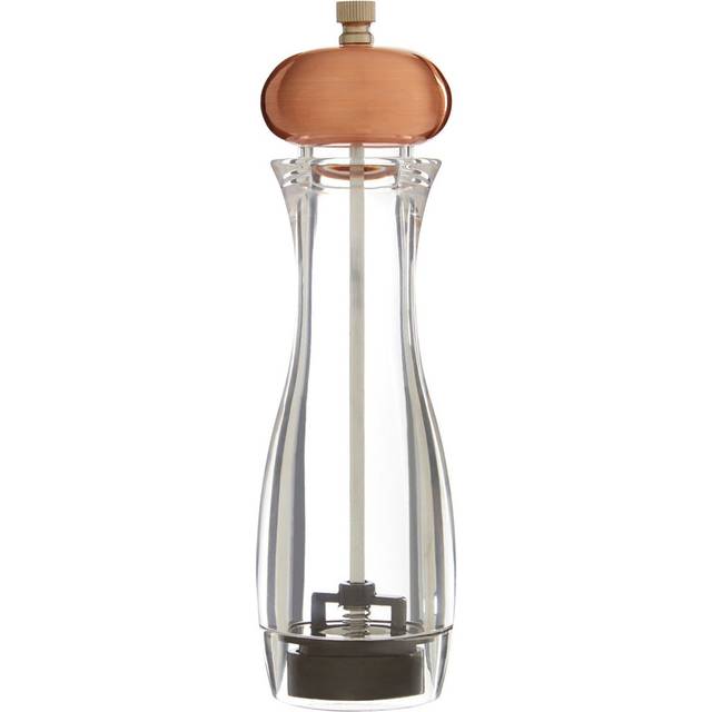 Premier Housewares Salt/Pepper Medium Clear Copper Mill - 6 x 6 x 22cm