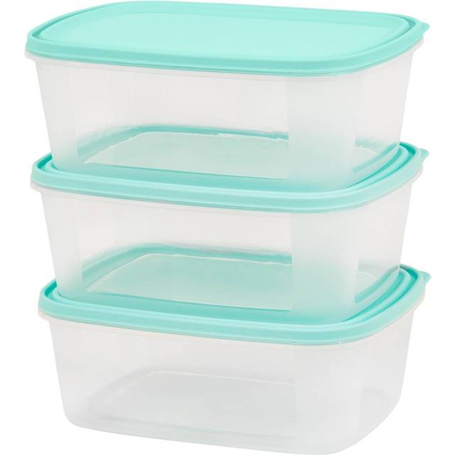 Set of 3 2L Food Storage Boxes - Clear