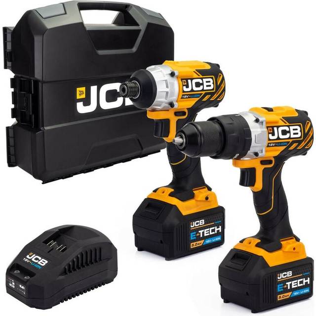 Jcb Tools - jcb 18V Brushless Impact Twinpack 2X 5.0Ah Lithium-Ion Batteries