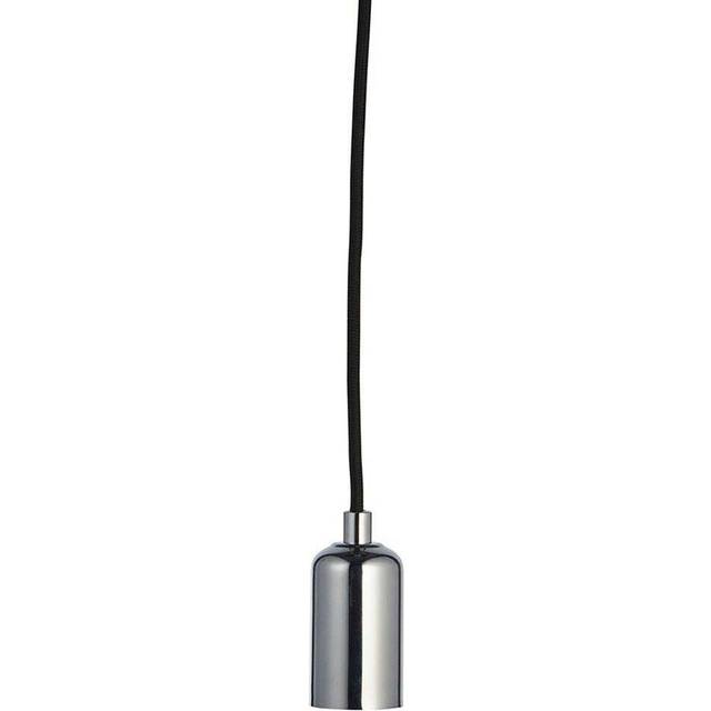 Hanging Ceiling Pendant Light & Rose Kit Chrome Steel Industrial Adjustable Lamp
