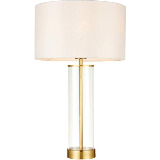 Touch Dimmable Table Lamp Gold Glass & White Shade Modern Bedside Feature Light