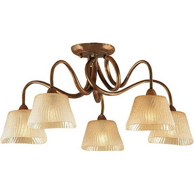 Mantra M39002 Tentacle Ceiling 5 Light E14 Rustic Gold