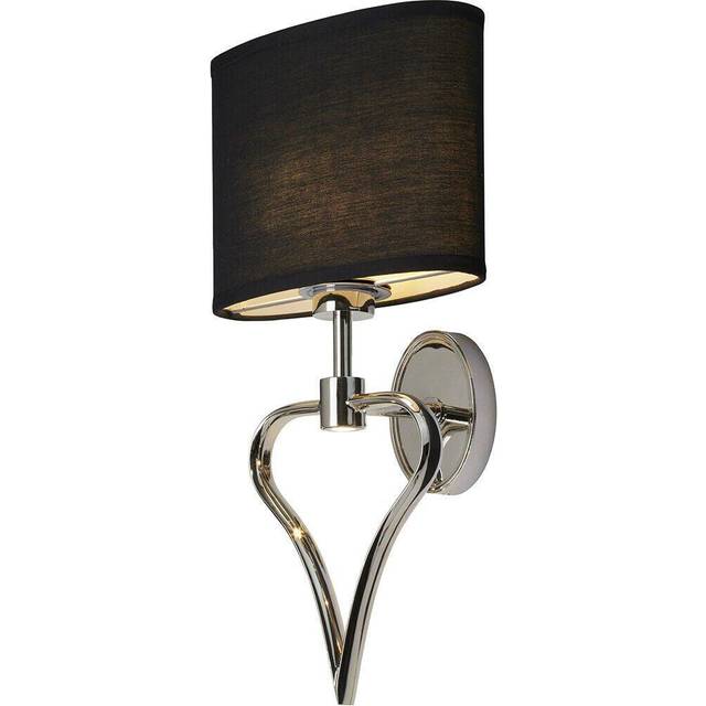 Twin Wall Light Heart Shaped Frame White Shade Polished Chrome LED G9 3.5W