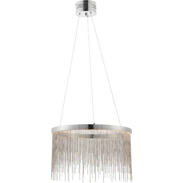 LED Ceiling Pendant Light 30W Warm White CHROME & Silver Chain Luxury Lamp