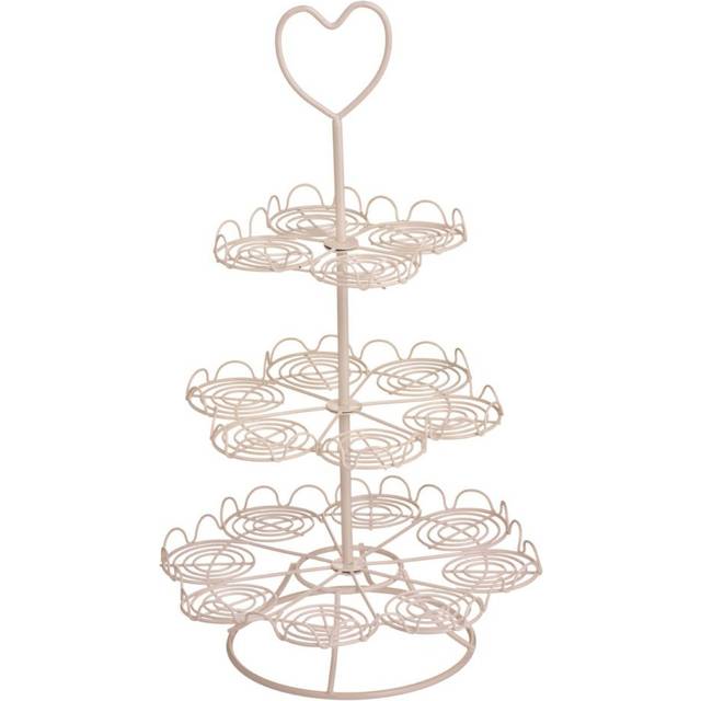 Premier Housewares 3 Tier Cream Wire 18 Cups Cupcake Stand