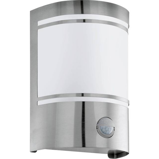 IP44 Outdoor Wall Light & PIR Motion Sensor Stainless Steel 1 x 40W E27 Bulb