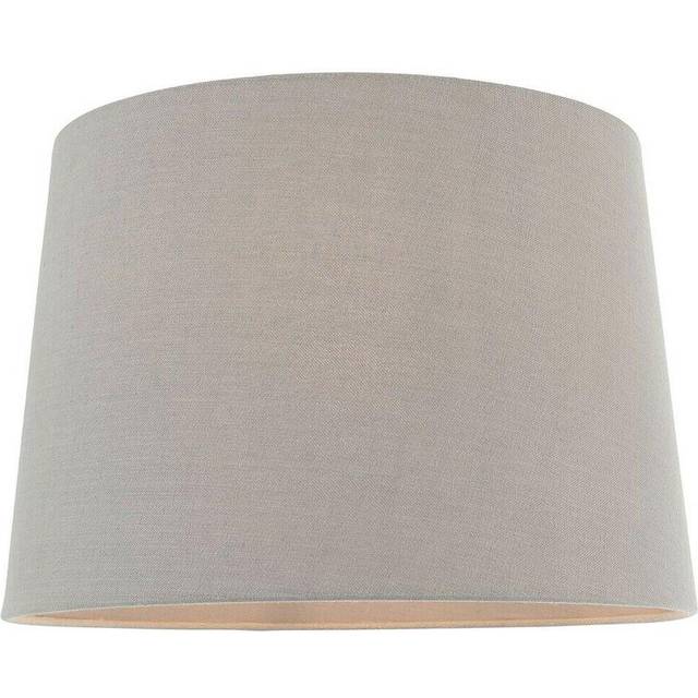"14"" Tapered Round Drum Lamp Shade Charcoal Grey 100% Linen Modern Simple Cover"