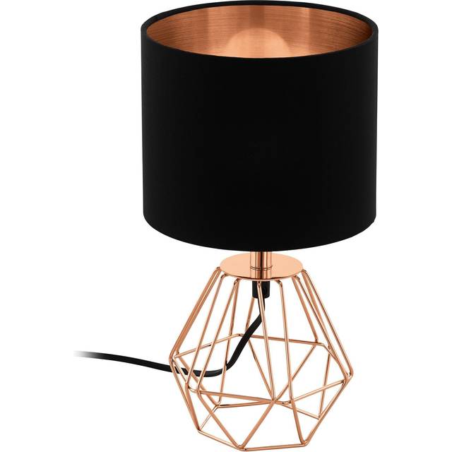 Table Lamp Colour Copper Base Shade Black Copper Fabric Bulb E14 1x60W