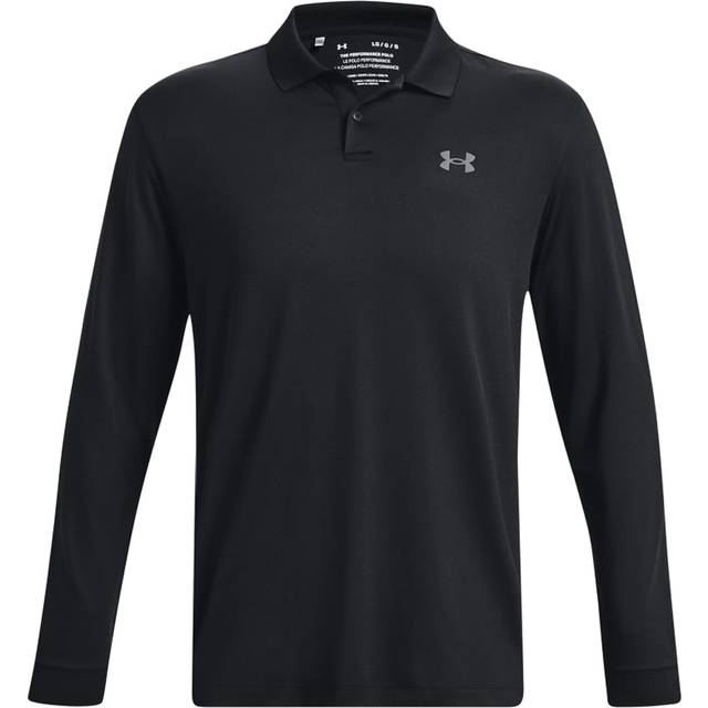 Under Armour Performance 3.0 Long Sleeve Polo Shirt - Black Black / L