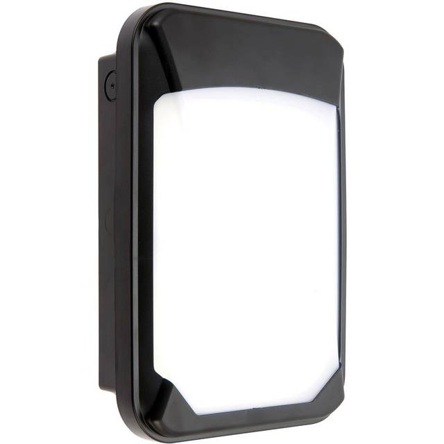 Outdoor IP65 Bulkhead Wall Light - Cool White LED - Black Plastic