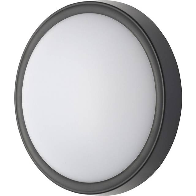 Litecraft Upton Outdoor Wall Light 22cm LED Round IP65 Fitting - Black