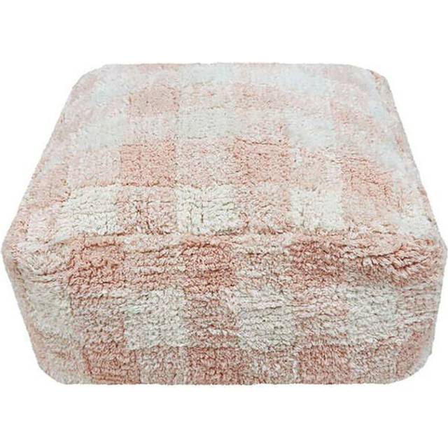 LORENA CANALS Pouf Vichy Rose |Rosa |20X 40X 40 cm