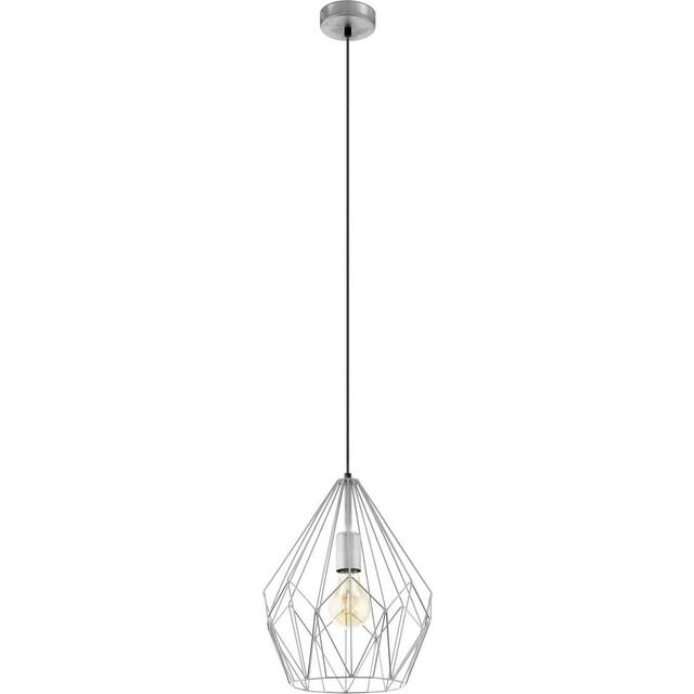 Hanging Ceiling Pendant Light Silver Wire Cage 1x 60W E27 Hallway Feature Lamp