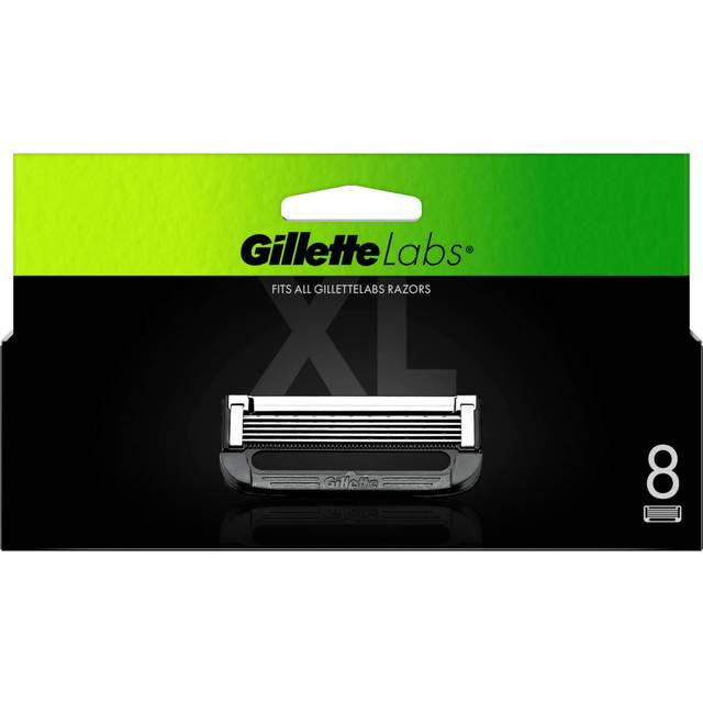 Gillette labs razor blades - pack of 8, black genuine sealed