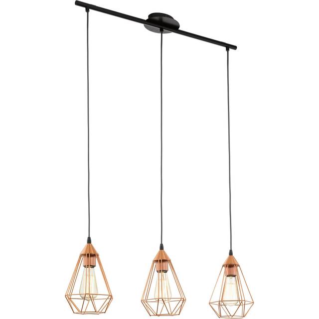 Hanging Ceiling Pendant Light Copper Wire Cage 3x E27 Kitchen Island Feature