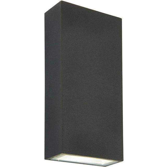 IP44 Outdoor Up & Down Wall Light Dark Anthracite Grey 5W Cool White LED Accent