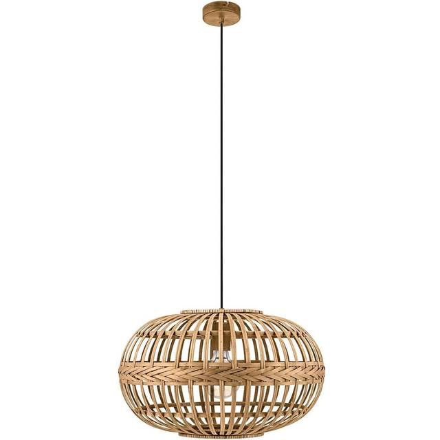 Hanging Ceiling Pendant Light Round Wicker Shade 1x 60W E27 Hallway Feature