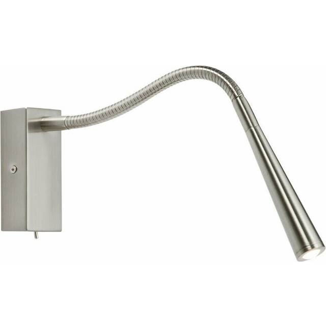Adjustable LED Wall Light Warm White Brushed Chrome Flexible Bedside Task Lamp