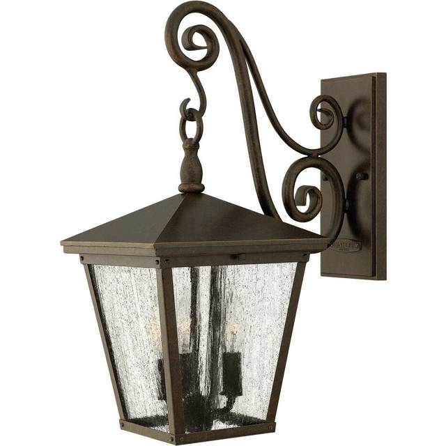Outdoor IP44 3 Bulb Wall Light Regency Bronze LED E14 60W