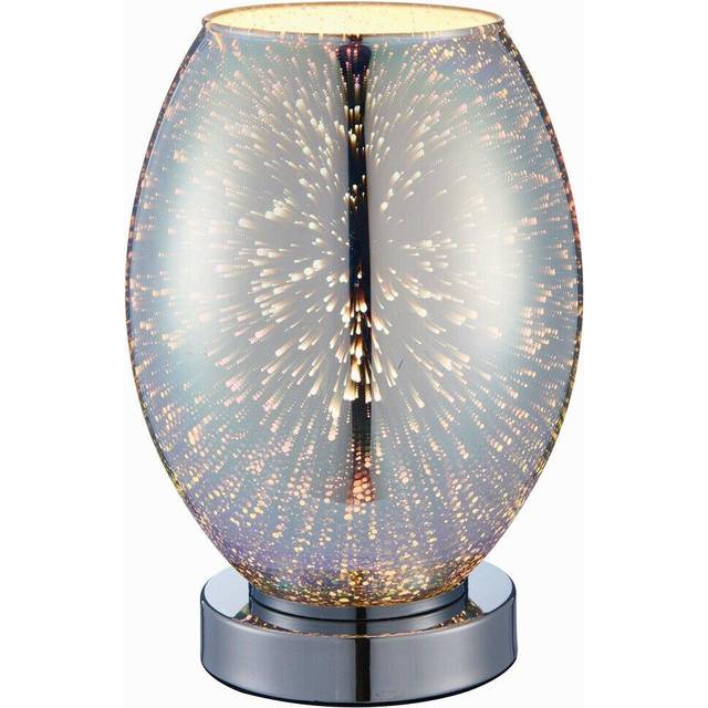 Touch On/off Table Lamp Holographic Glass Shade Unique Modern Bedside Desk Light