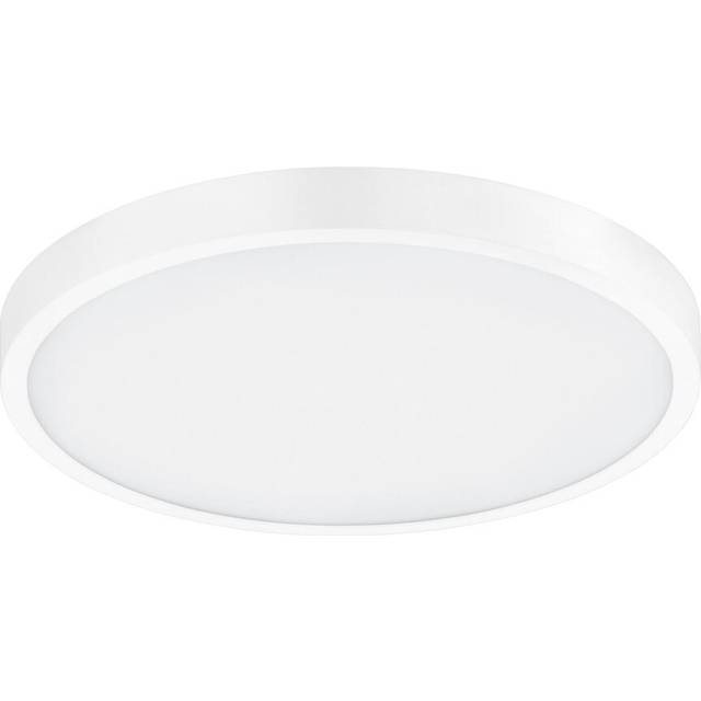 Flush Ceiling Light White Shade White Plastic Remote Control Bulb LED 14W Incl