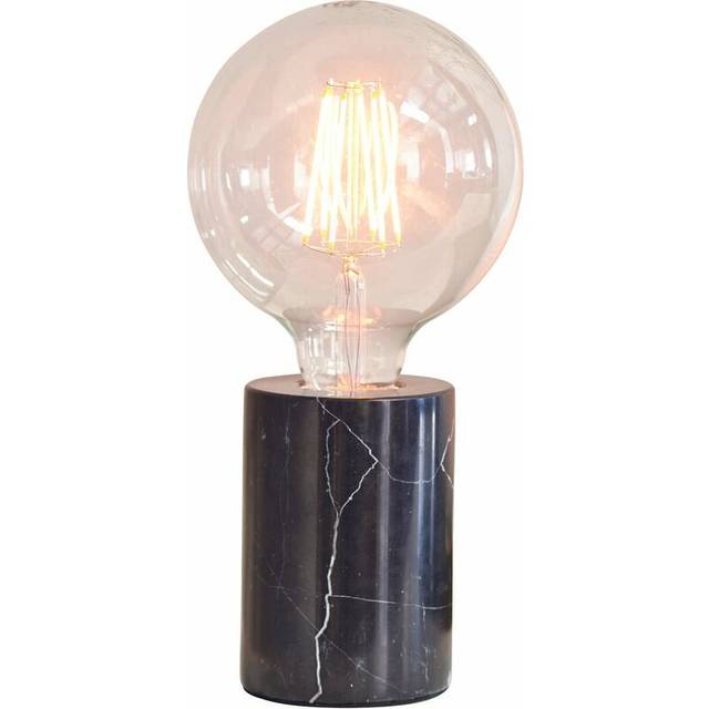 Table Lamp Polished Black Marble 60W E27 Bedside Light Base Only