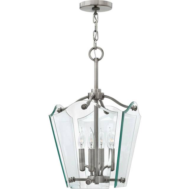 4 Bulb Ceiling Pendant Light Fitting Polished Antique Nickel LED E14 60W Bulb