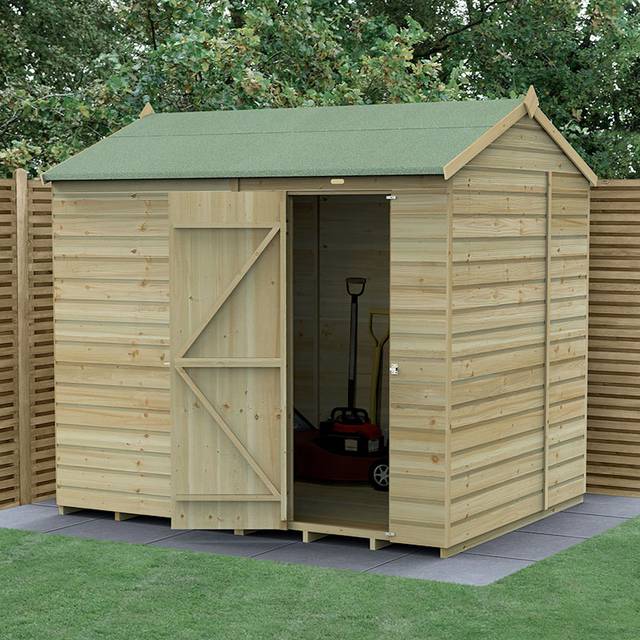 Beckwood 8x6 Reverse Apex Shed - No Installation / Without Base / 0 / 1