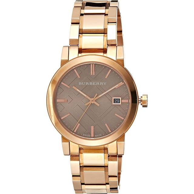 Burberry Men's Watch BU9005|Brown Check Pattern Dial|Rose Gold Bracelet Band