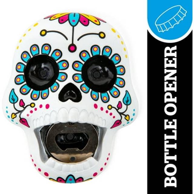 Drinking 794275 Drinking Sugar Skull Wall Mounted Bottle Opener