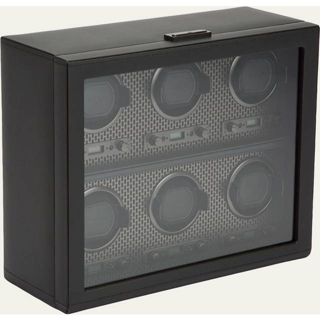 WOLF Axis Vegan Leather 6 Module Watch Winder