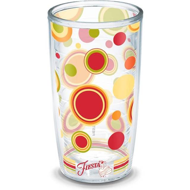 Tervis Made in USA Double Walled Fiesta Insulated Tumbler Cup Keeps Drinks Cold & Hot  16oz - No Lid  Sunny Dots
