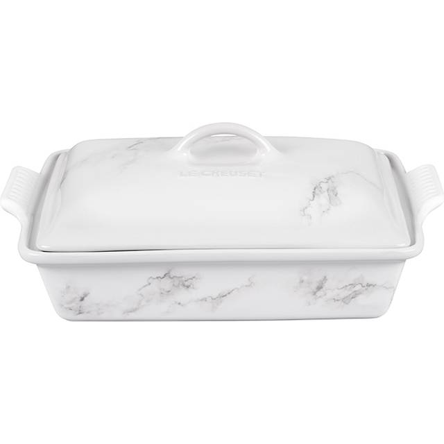 "Le Creuset Stoneware Heritage Covered Rectangular Casserole  4 qt. (12"""""""" x 9"""""""")  Marble"