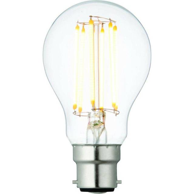B22 bayonet dimmable led filament light bulb 6w warm white clear glass gls lamp