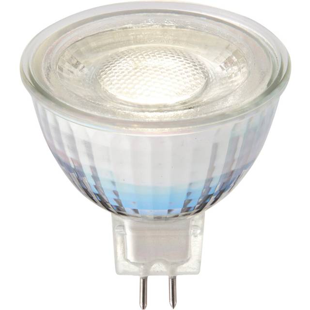 7W MR16 LED GU5.3 Bulb - 4000k Cool White Temp - Clear Glass LED Lamp