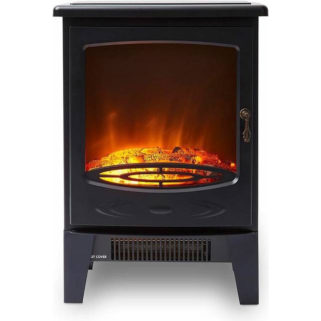 Warmlite 1.85KW Jesmond Log Effect Fire Stove - Black