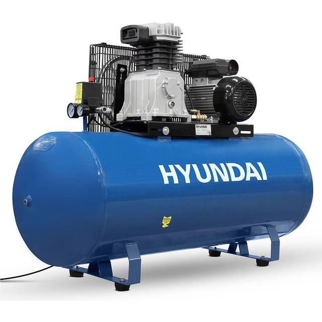 Hyundai 11cfm Electric Belt Drive Air Compressor (Oil Lubricated) - 200 Litre