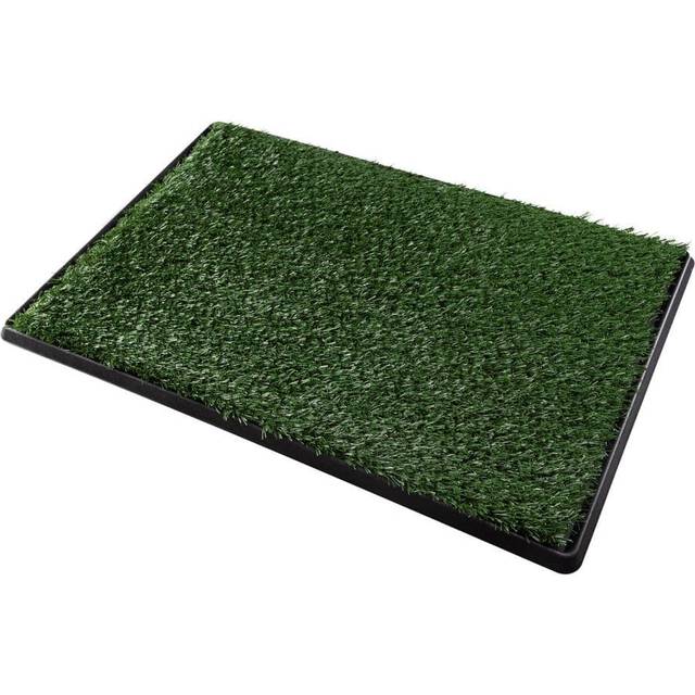 Artificial Grass Puppy Pee Pad for Dogs and Small Pets - 20x30 Reusable 4-Layer Training Potty Pad with Tray - Dog Housebreaking Supplies by PETMAKER