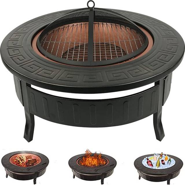Round 3in1 Firepit bbq Ice Bowl