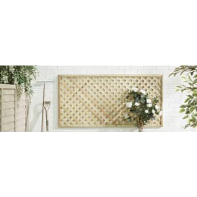 Forest 6' x 3' Rosemore Pressure Treated Diamond Lattice (1.8m x 0.9m)