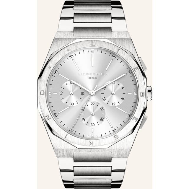 Liebeskind Berlin Unisex Analog Kvartsklocka Klocka med Armband i Rostfritt Stål LT-0344-MC, Silver