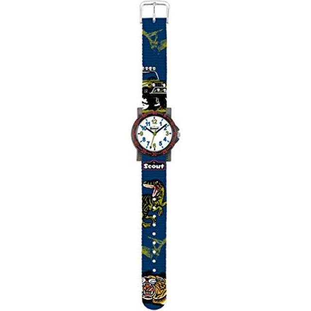 SCOUT pojkar analog kvartsklocka med tygarmband 280375016