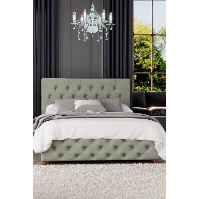 Laurence Llewelyn-Bowen Luna Single Duck Egg Plush Velvet Ottoman Bed - Green