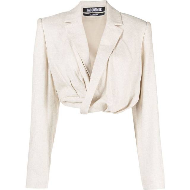JACQUEMUS Beige Le Chouchou 'La Veste Bahia Courte' Blazer - 130 Light Beige - FR 38