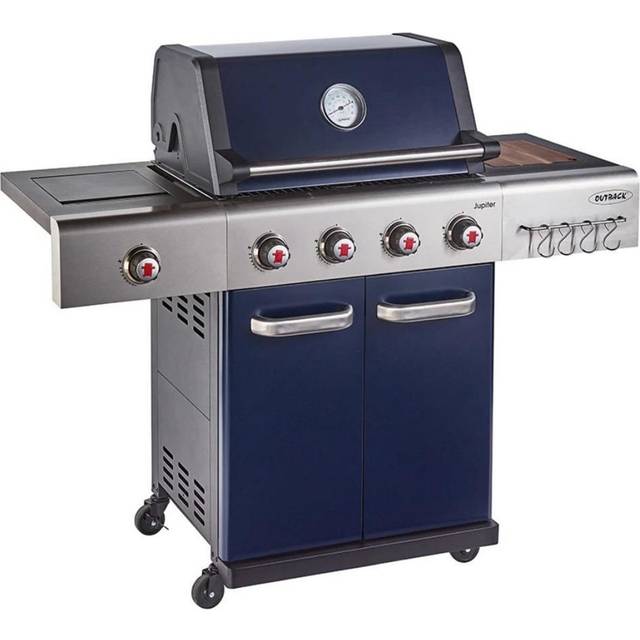 Outback Jupiter Blue 4 Burner Hybrid BBQ